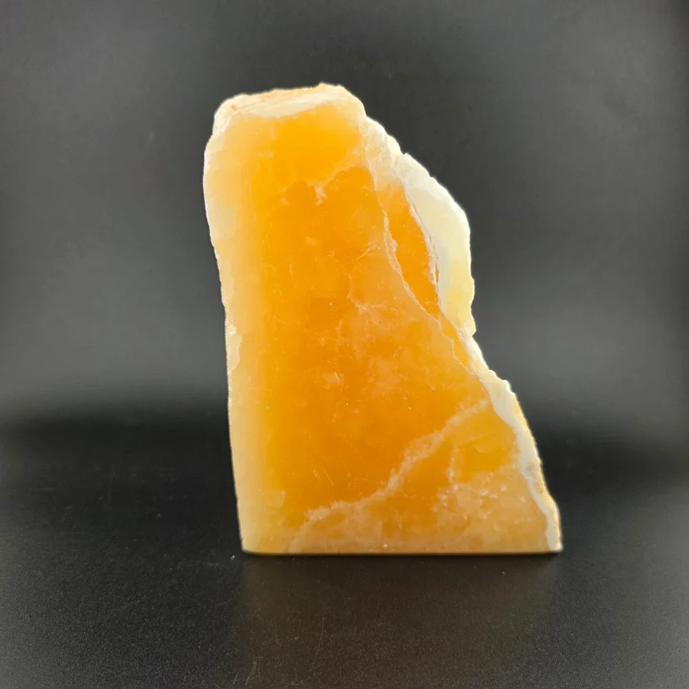 Orange‎ Calcite Bookend Natural Crystal Mineral Specimen Display Hecho En Mexico